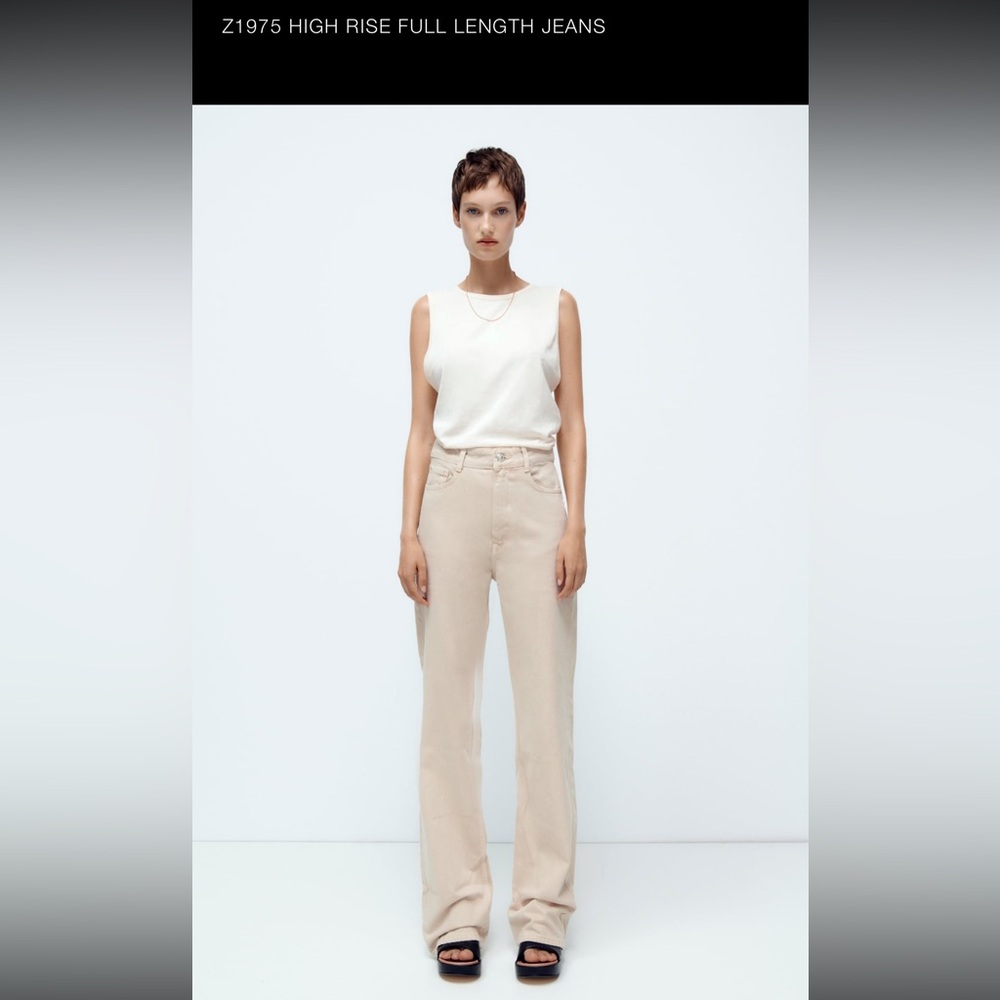 ZARA High Rise Full Length Jeans
